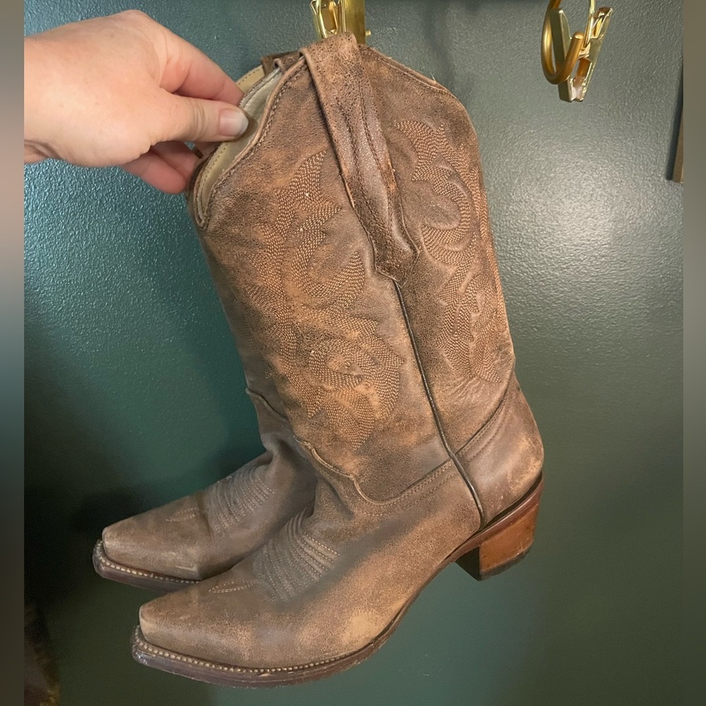 Women’s Cowboy Leather Heeled Boots